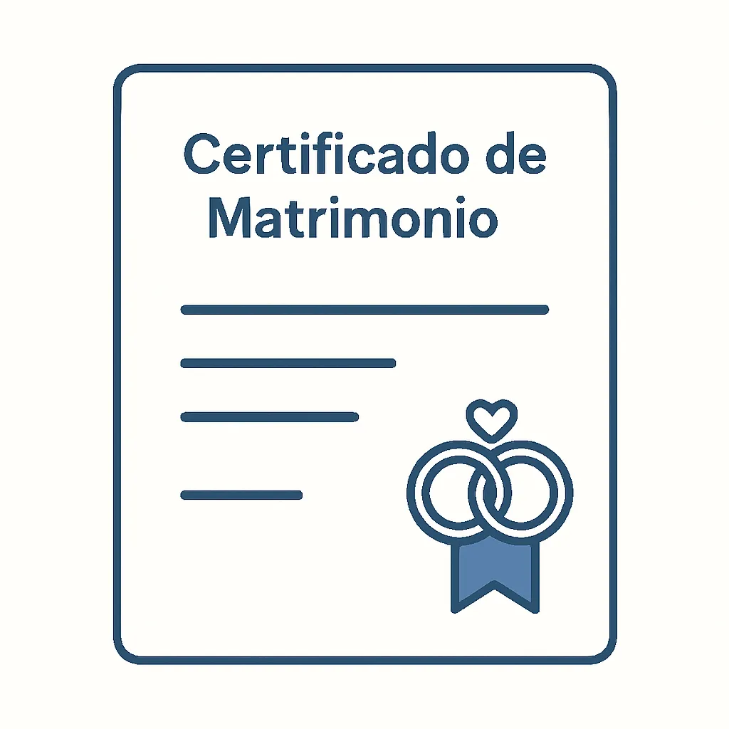 Certificado de matrimonio